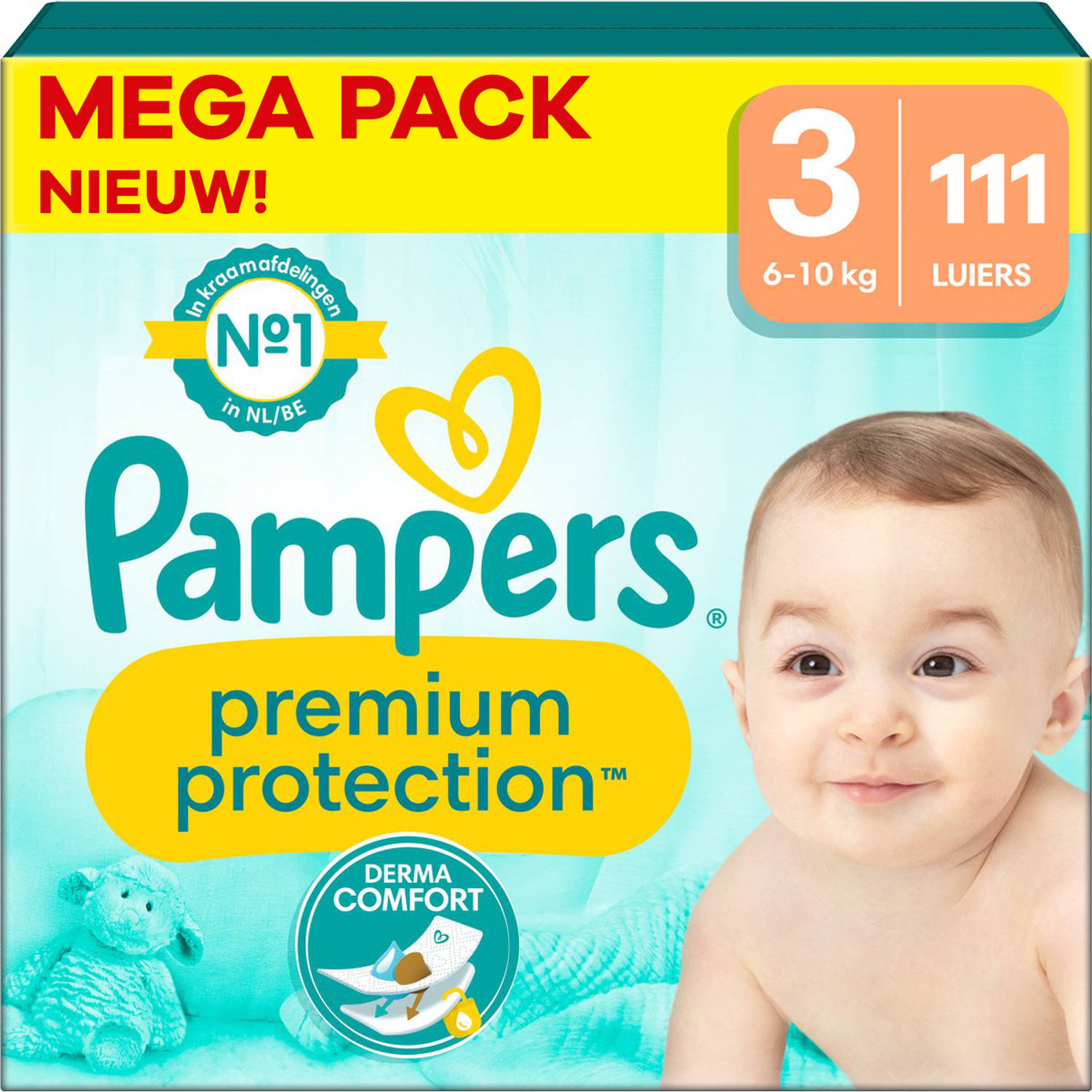 Pampers - Premium Protection - Maat 3 - Mega Pack - 111 stuks - 6/10 KG