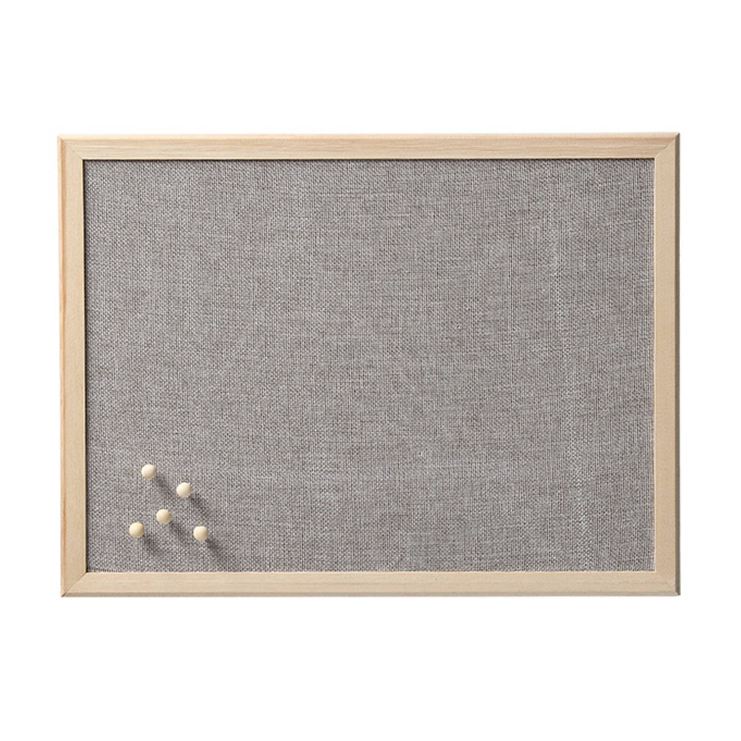 Prikbord textiel lichtgrijs 40 x 60 cm incl. punaises luxe Prikborden