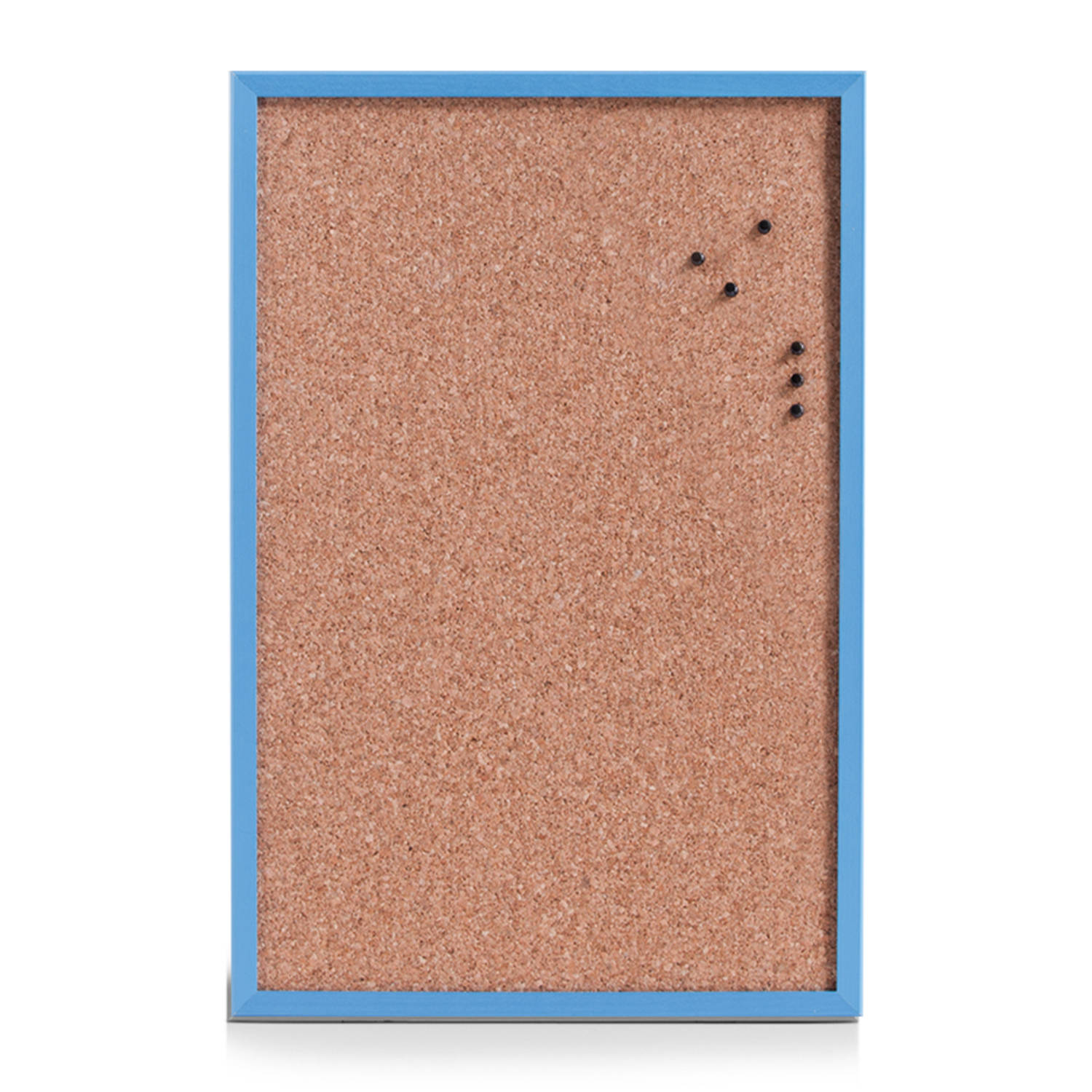 Prikbord incl. punaises 40 x 60 cm blauw kurk Prikborden