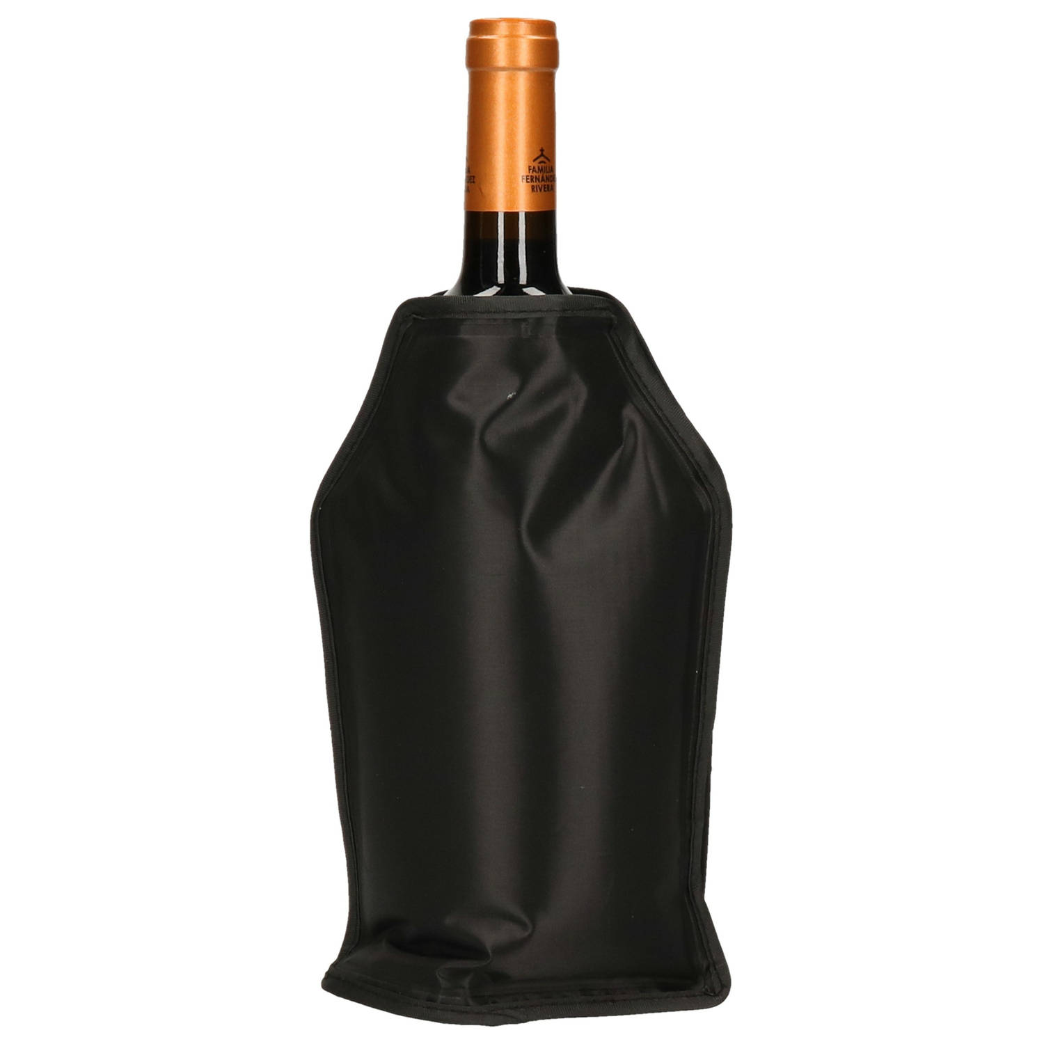 Andere plaatsen vloek Vlak Wijnkoeler/flessenkoeler/koelhoudhoes flesjes - zwart - 15 x 22 cm -  Koelelementen | Blokker