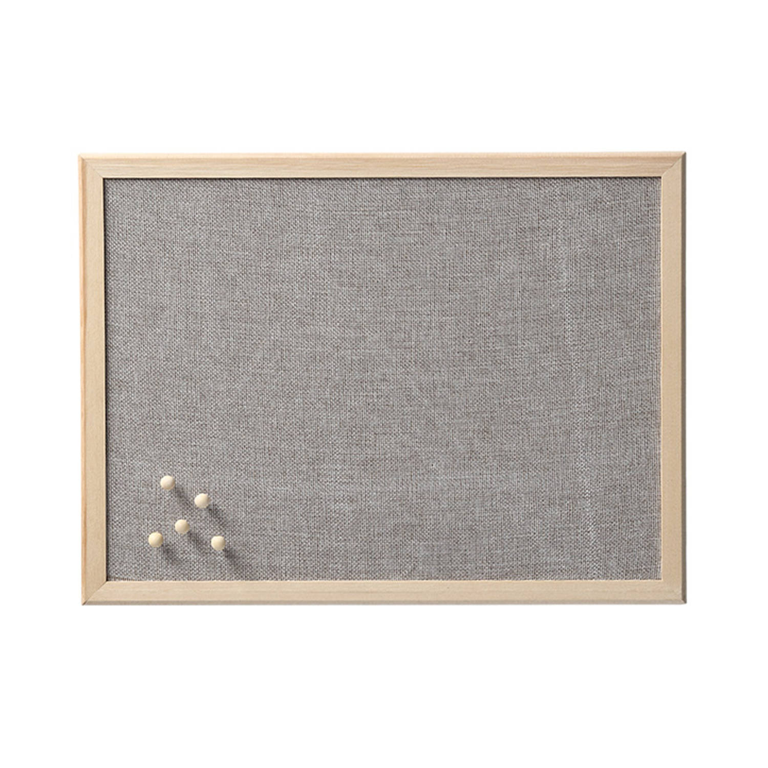 Prikbord textiel lichtgrijs 30 x 40 cm incl. punaises luxe Prikborden