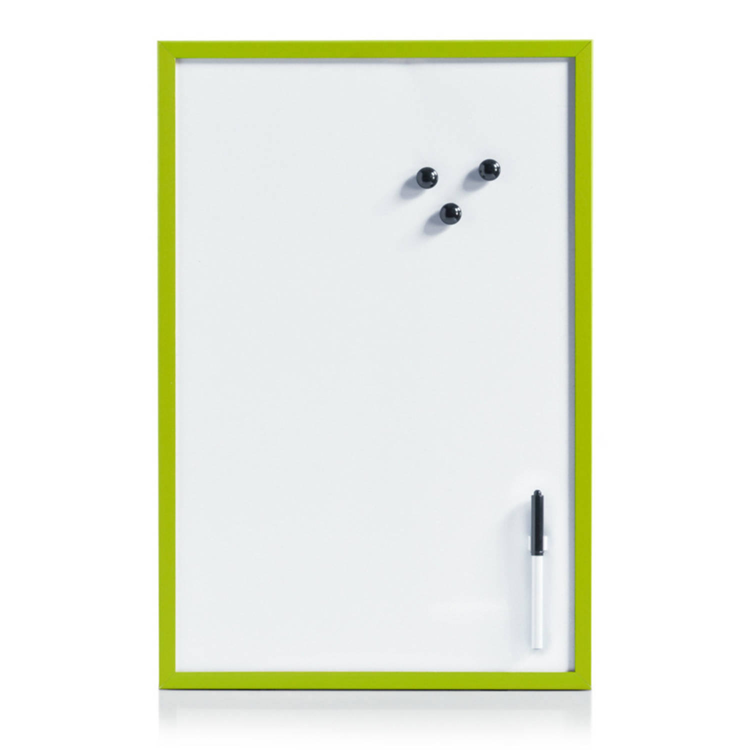 Whiteboard-memobord magnetisch incl. marker en magneten 40 x 60 cm groen Whiteboards