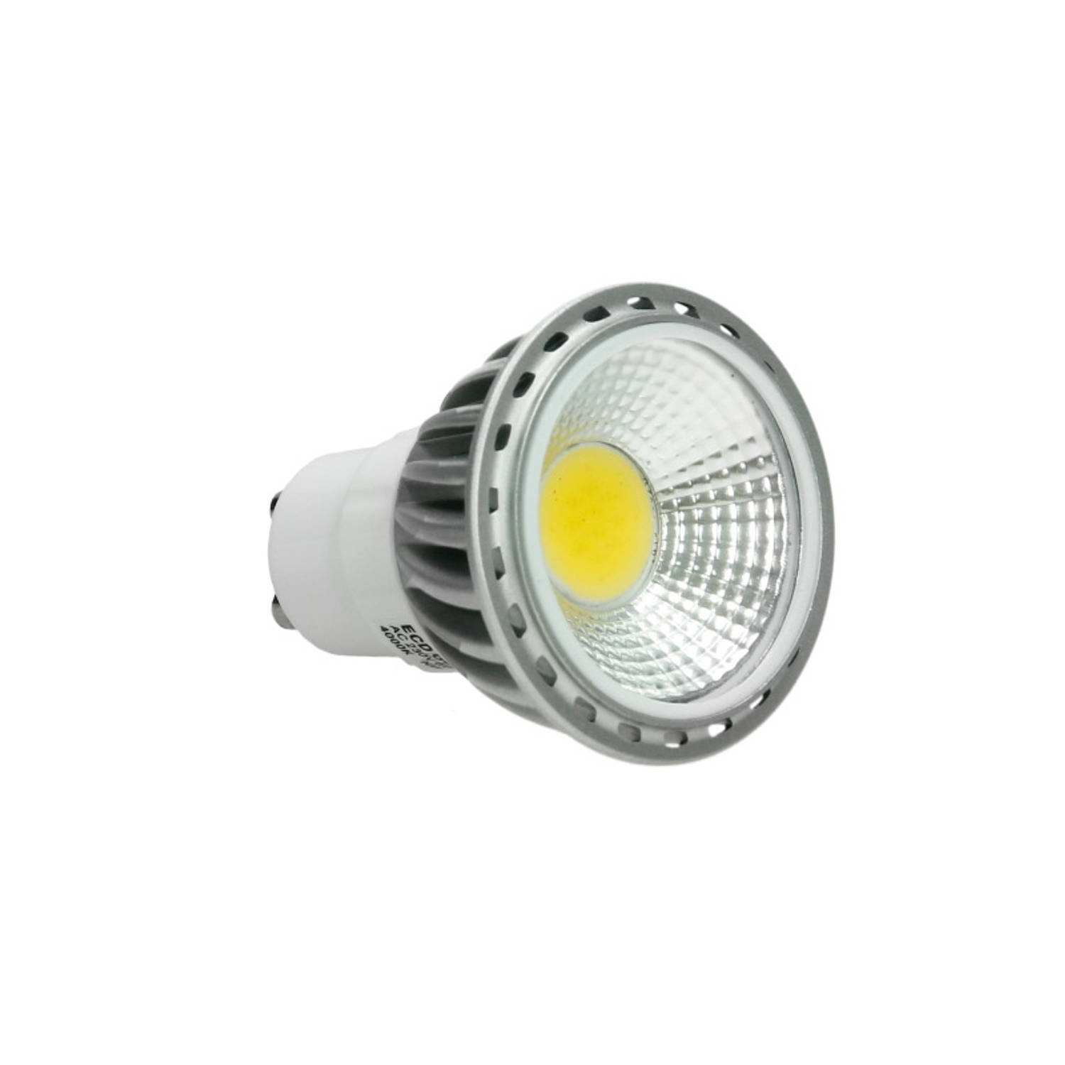 ECD Germany 4-pack GU10 COB Spot 6W - ca. 321 lumen - vervangt 30W halogeenlamp - 30º stralingshoek - koelwitte 6000K