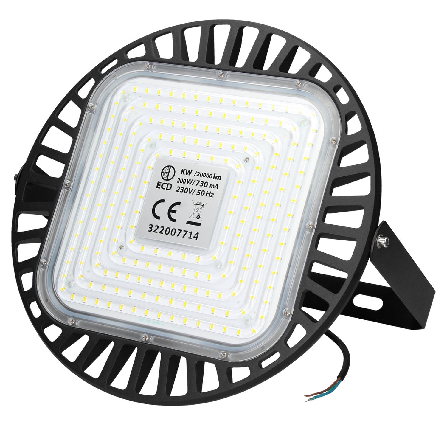 LED-hoogbouwarmatuur vlak IP65 200W