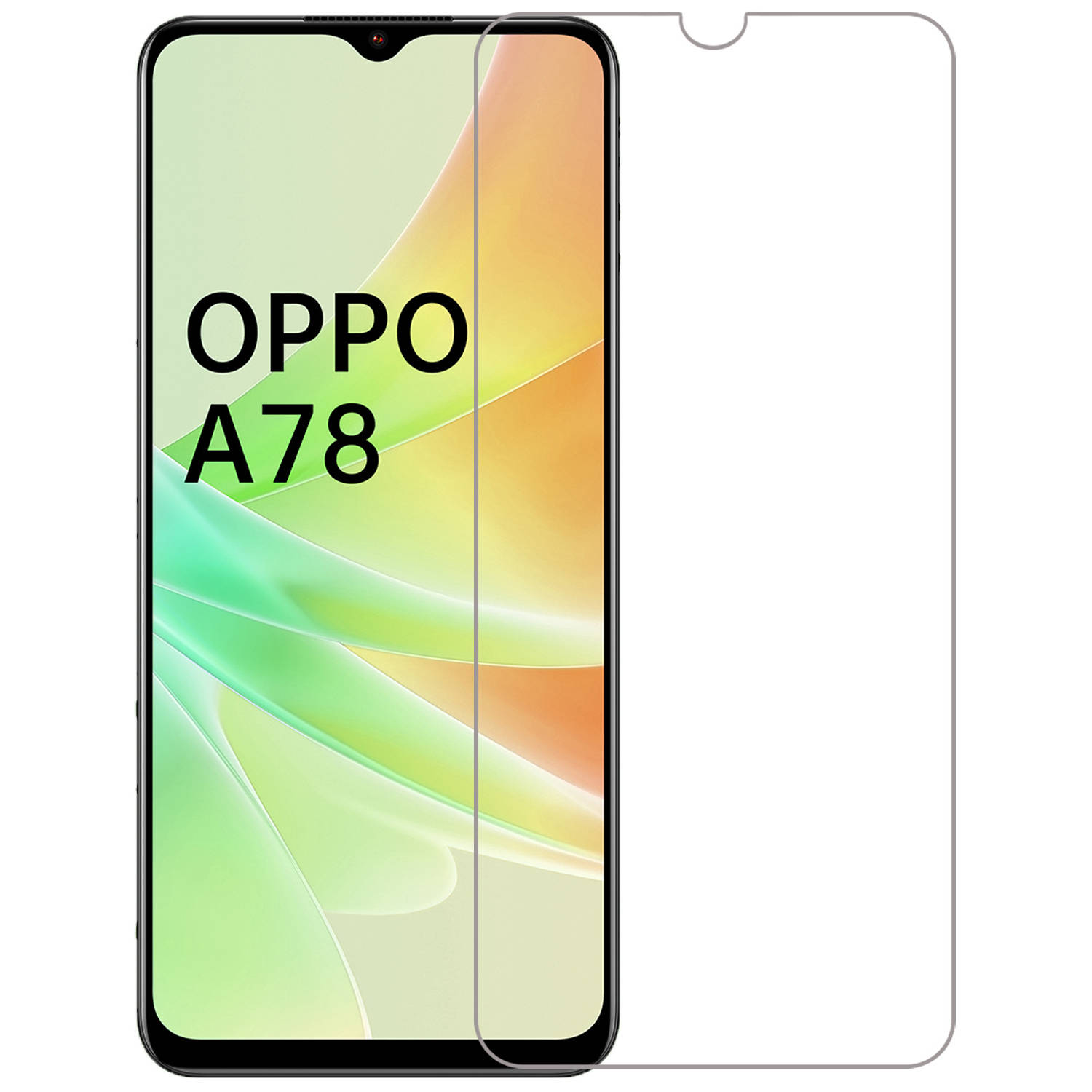 OPPO A78 Screenprotector Tempered Glass Full Cover - OPPO A78 Beschermglas Screen Protector Glas