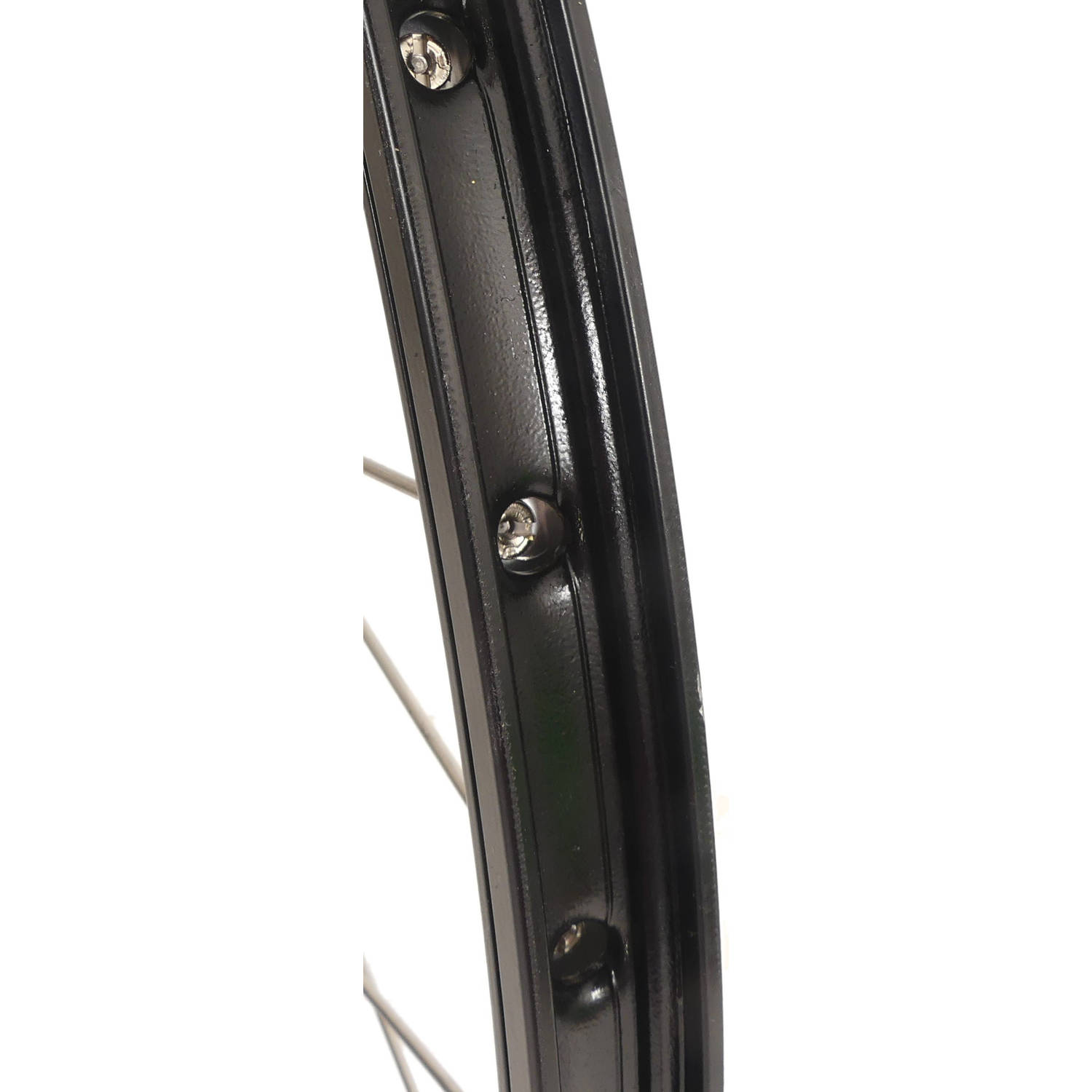 Achterwiel 28-622 x 19C met Shimano Nexus 7 naaf voor rollerbrake zwarte velg met RVS spaken
