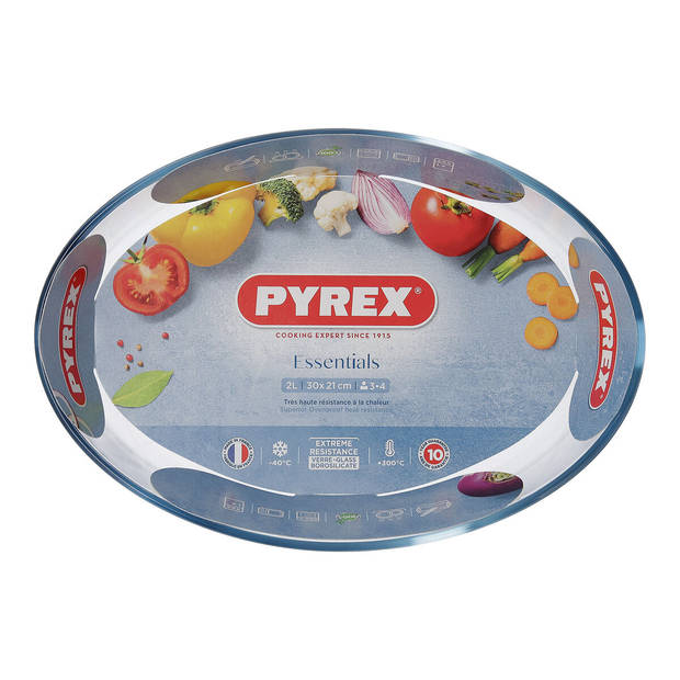 Ovenschaal Pyrex Classic Ovaalvormig 30 x 21 x 7 cm Transparant Glas (4 Stuks)