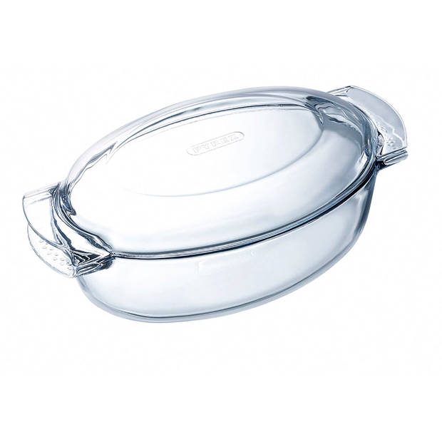 Ovenschaal Pyrex Classic Met deksel Ovaalvormig 39 x 23 x 15 cm Transparant Glas (3 Stuks)