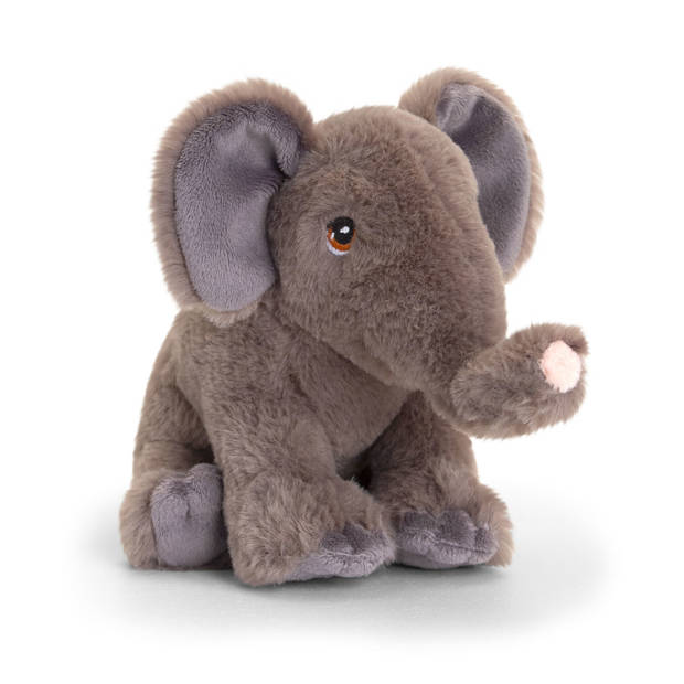 Keel Toys - Pluche knuffel dieren set 2x olifanten 18 en 25 cm - Knuffeldier