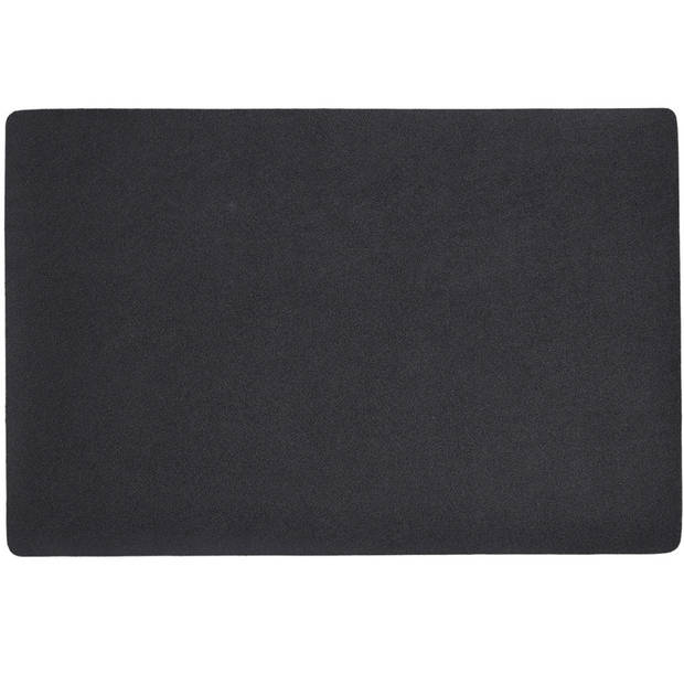 Zeller placemats - 1x - vegan leer - zwart - 45 x 30 cm - Placemats