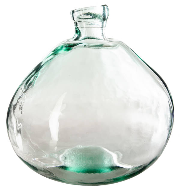 Atmosphera bloemenvaas Organische bol fles vorm - helder transparant - glas - H33 x D32 cm - Vazen