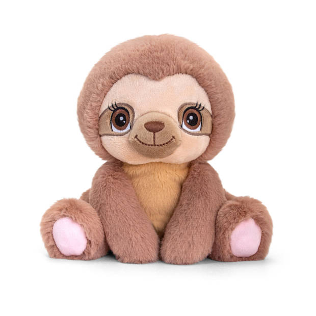 Keel toys - Cadeaukaart Gefeliciteerd met knuffeldier luiaard 25 cm - Knuffeldier