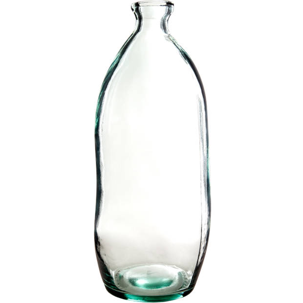 Atmosphera bloemenvaas Organische fles vorm - helder transparant - glas - H51 x D23 cm - Vazen