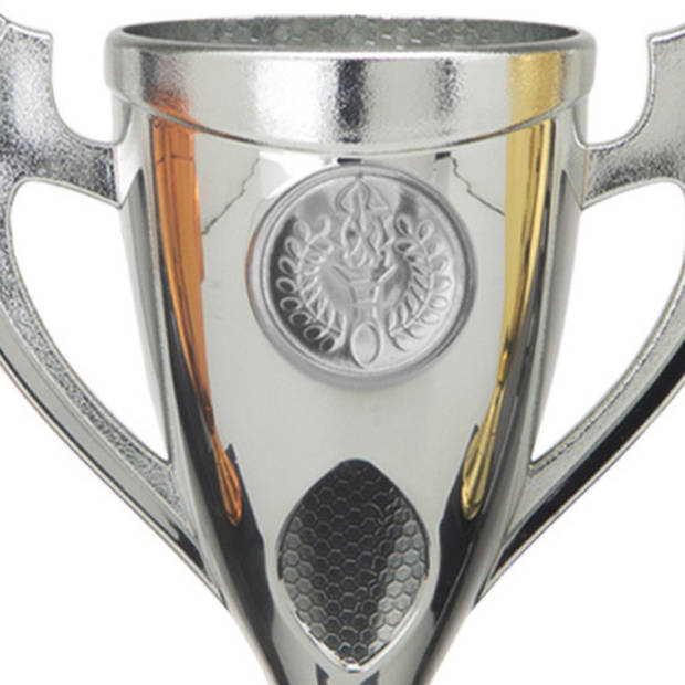 Luxe trofee/beker - zilver - oren - kunststof - 16 x 9 cm - sportprijs - Fopartikelen