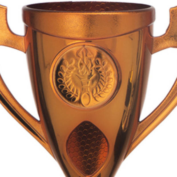 Luxe trofee/beker - brons - oren - kunststof - 14 x 9 cm - sportprijs - Fopartikelen