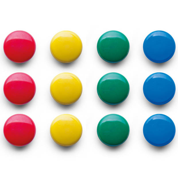 Zeller koelkast/whiteboard magneten gekleurd - 24x - 2 cm - Magneten