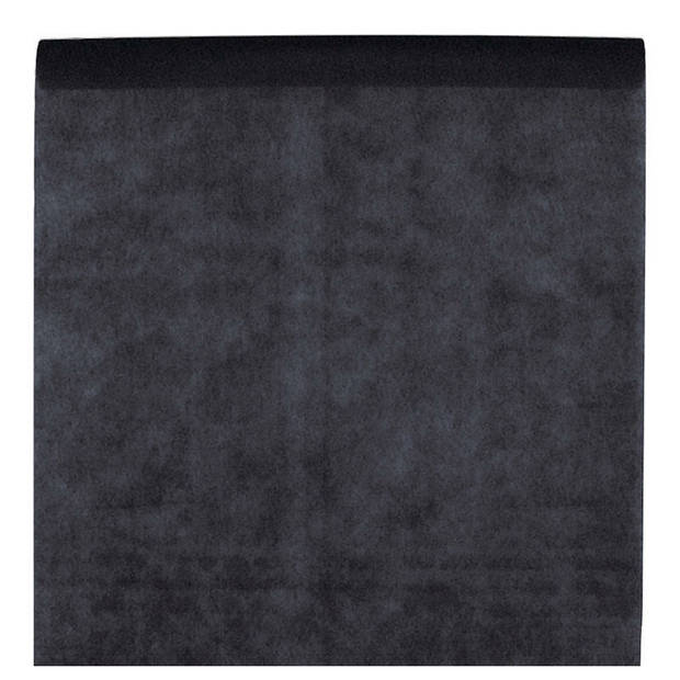 Santex Tafelkleed op rol - 2x - polyester - zwart - 120 cm x 10 m - Feesttafelkleden