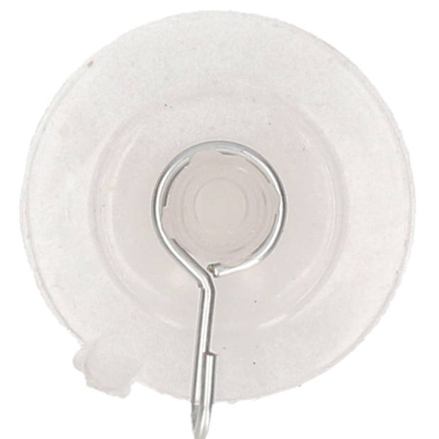 Humbert 10x Zuignap haken/ophanghaken - transparant wit - kunststof - 3,5 cm - Handdoekhaakjes