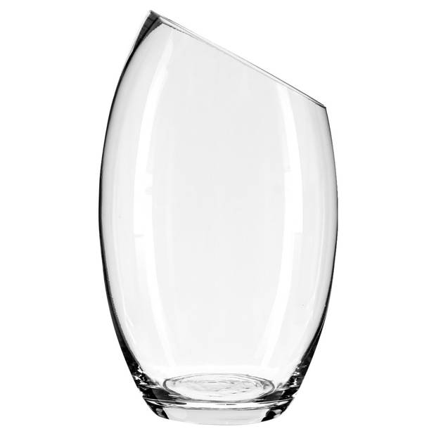 Atmosphera bloemenvaas Ovaal model - transparant - glas - H23 x D14 cm - Vazen