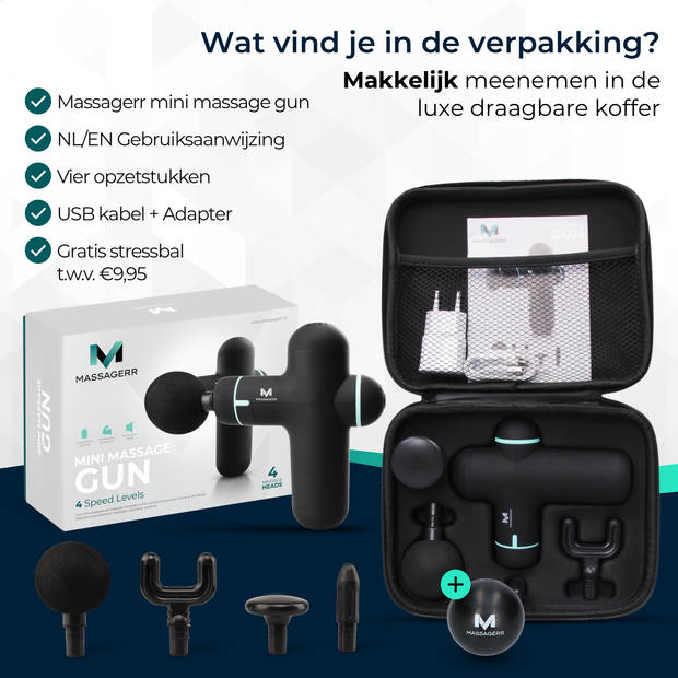 Massagerr® Mini Massage Gun PRO – Massage Apparaat - Ontspanning