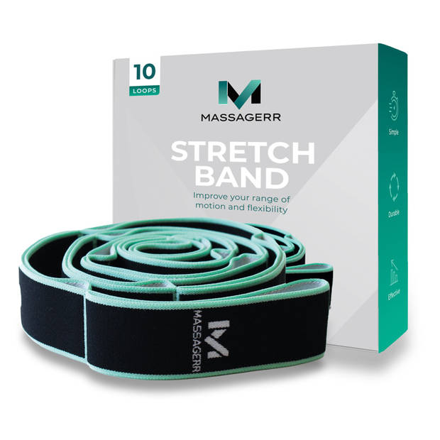Massagerr® Stretch Band – Elastische Band voor Stretching – Weerstandsband – Flexibiliteit en Mobiliteit