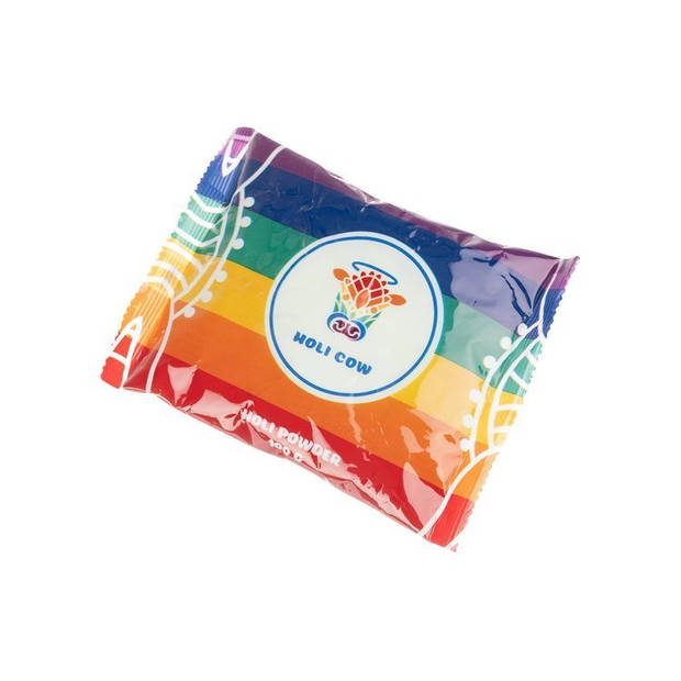 Holi cow 6 x 100 gr gekleurde holi poeder voor festivals en evenementen - Colour run powder