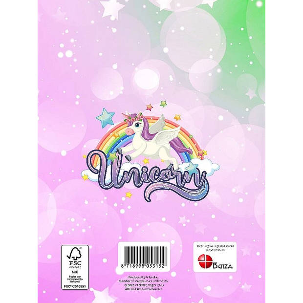 Unicorn vriendenboek - 80 Pagina's - Harde Kaft Met Gouden Glitter