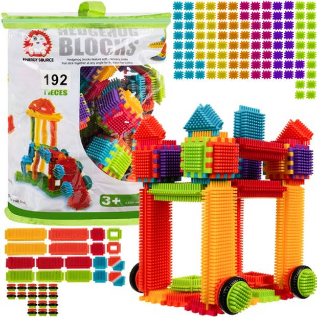 192-delige constructie bouw speelgoed set hedgehog blocks multikleur