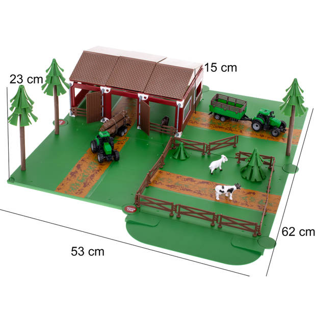 DIY boerderij bouwpakket 102 delig inclusief tractors, dieren en schuur vanaf 3 jaar