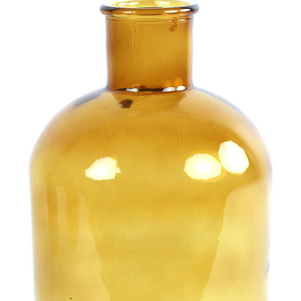Countryfield Bloemenvaas - goudgeel glas - D17 x H30 cm - Vazen