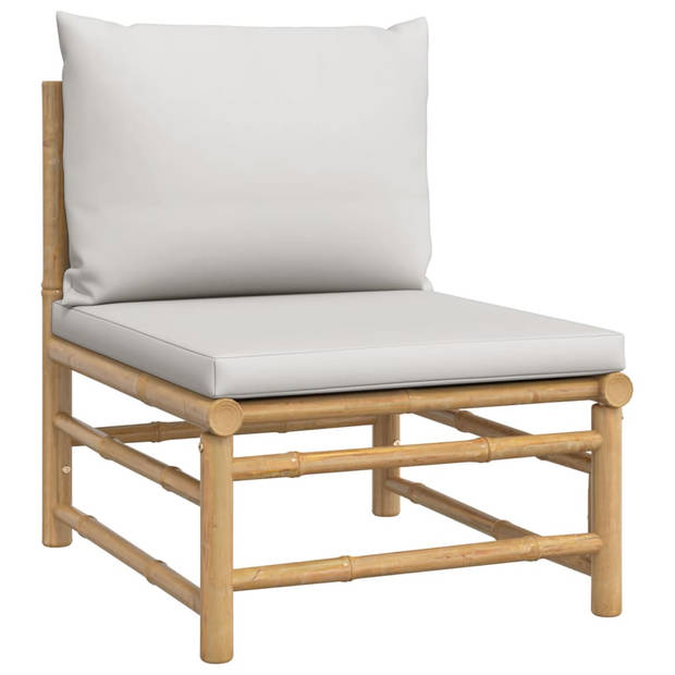 The Living Store Bamboe Tuinset - Comfort - Loungeset - 69x69x65 cm