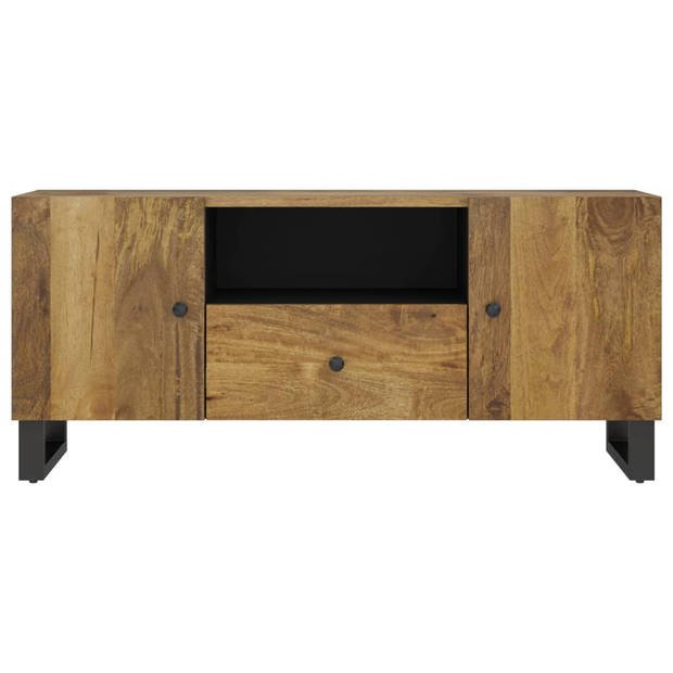 vidaXL Tv-meubel 105x33,5x46 cm massief mangohout en bewerkt hout