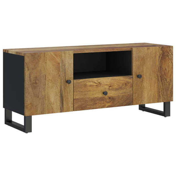 vidaXL Tv-meubel 105x33,5x46 cm massief mangohout en bewerkt hout