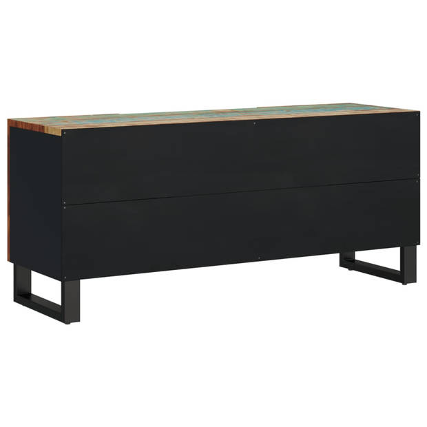 The Living Store TV-meubel Industrieel - 105x33.5x46 cm - Massief gerecycled hout - bewerkt hout en ijzer