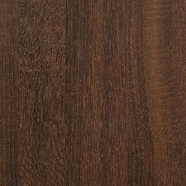 vidaXL Salontafel 102x50x40 cm bewerkt hout en ijzer bruin eikenkleur