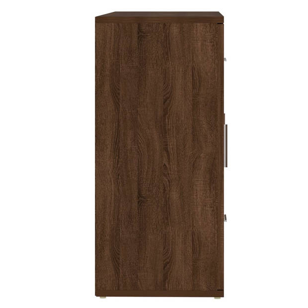 vidaXL Dressoir 91x29,5x65 cm bewerkt hout bruin eikenkleur