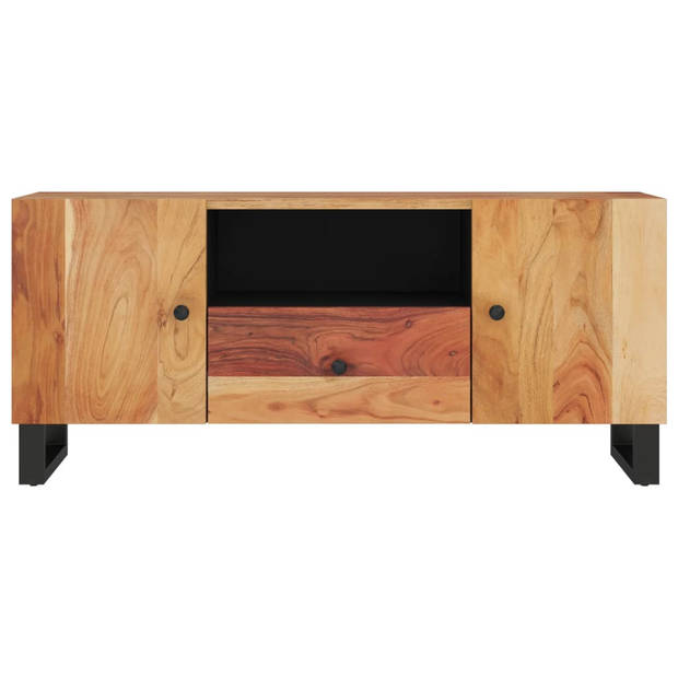 vidaXL Tv-meubel 105x33,5x46 cm massief acaciahout en bewerkt hout