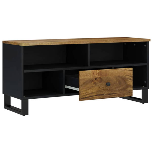 vidaXL Tv-meubel 100x33x46 cm massief mangohout en bewerkt hout