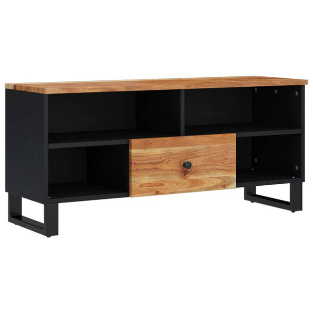 vidaXL Tv-meubel 100x33x46 cm massief acaciahout en bewerkt hout