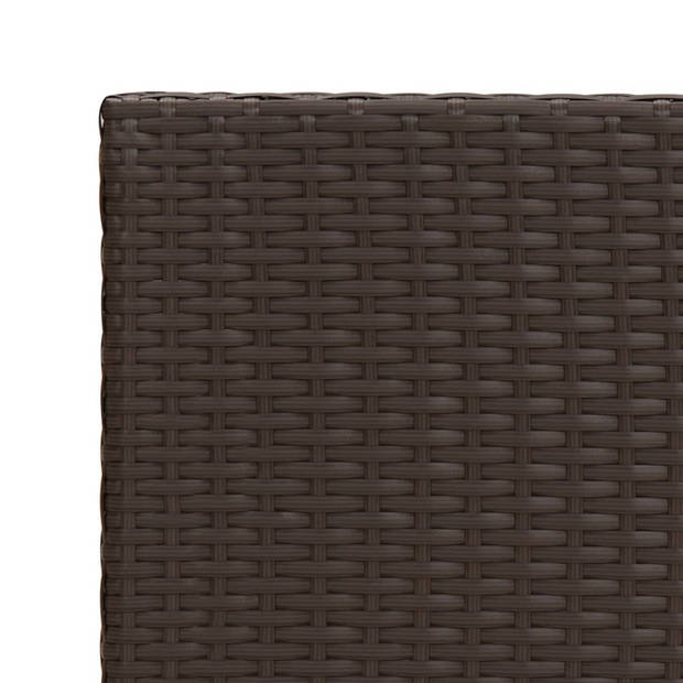 vidaXL Bijzettafel 55x45x49 cm poly rattan bruin