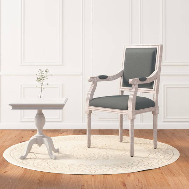 vidaXL Fauteuil 54x59x99 cm stof donkergrijs