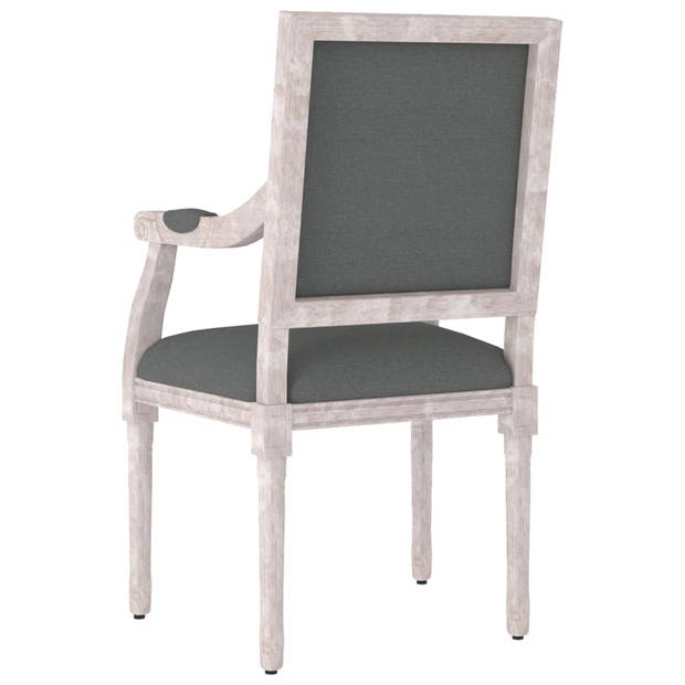 vidaXL Fauteuil 54x59x99 cm stof donkergrijs