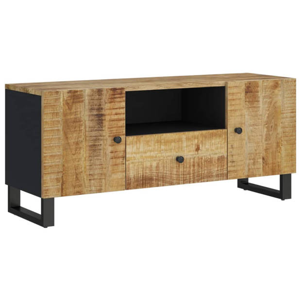 vidaXL Tv-meubel 105x33,5x46 cm massief mangohout en bewerkt hout