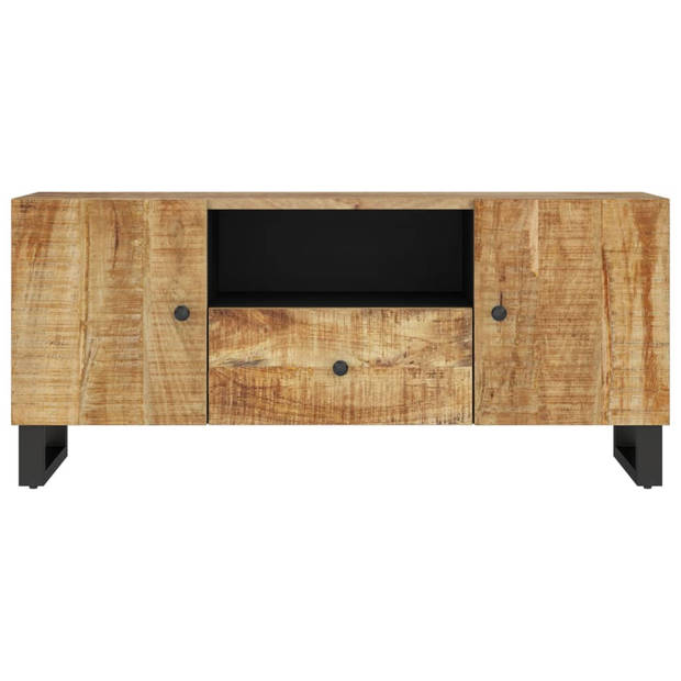 vidaXL Tv-meubel 105x33,5x46 cm massief mangohout en bewerkt hout