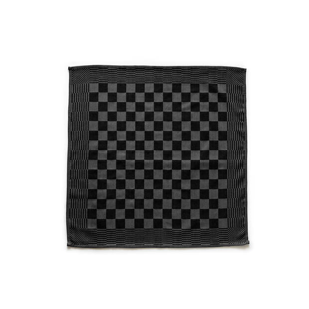 Eleganzzz Theedoekenset Blok 65x65cm - zwart - set van 10