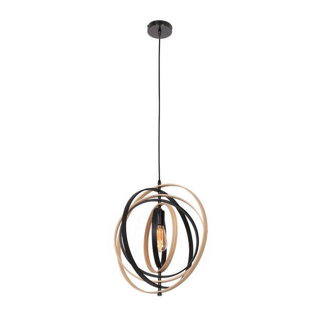 Anne Light & home Hanglamp Muoversi Ø 45 cm hout zwart