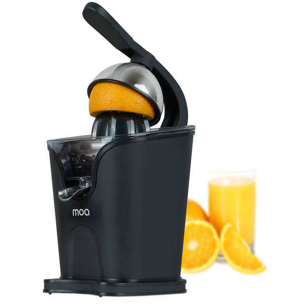 MOA Citruspers - Citrusjuicer - Elektrische Sinaasappelpers - Citroenpers - 2 Perskegels - Zwart - CJ408B