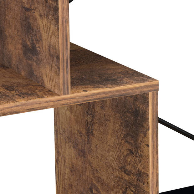 Boekenkast wandkast Stoer - sidetable - industrieel - 82 cm hoog