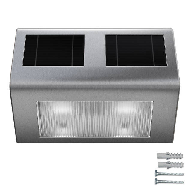 Solar wandlamp, buitenlamp, RVS