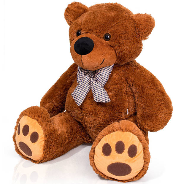 Teddybeer "Tommy" Bruin, 140 cm, knuffelbeer, pluche beer, valentijnsdag, cadeau, kado